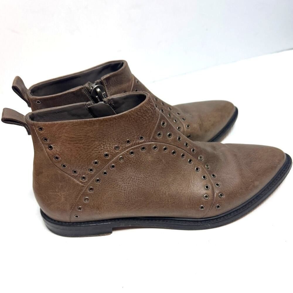 Henry Beguelin Leather Grommet Ankle Boots Sz. 36.5 (US 6.5)